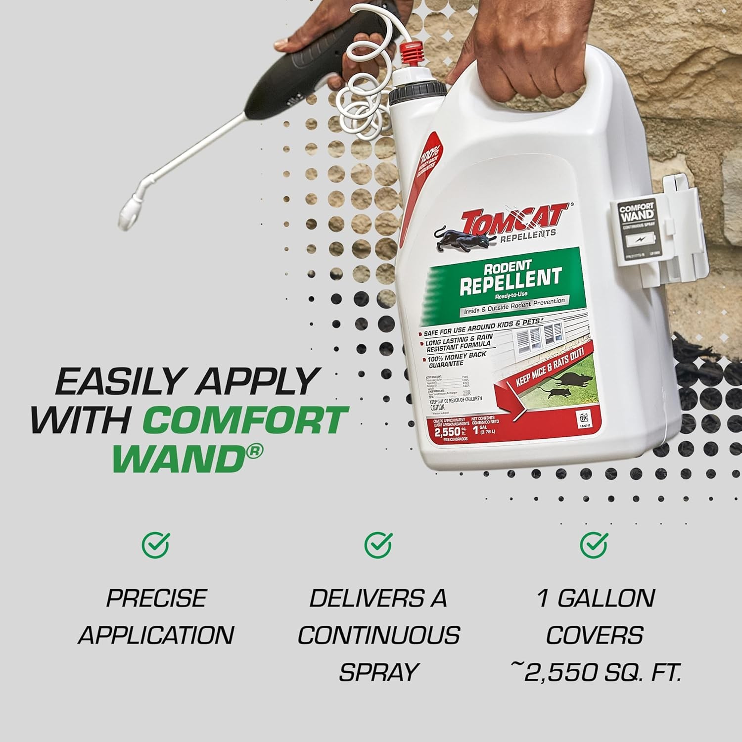 Repellents Rodent Repellent Ready-to-Use W/ Comfort Wand For Indoor & Outdoor