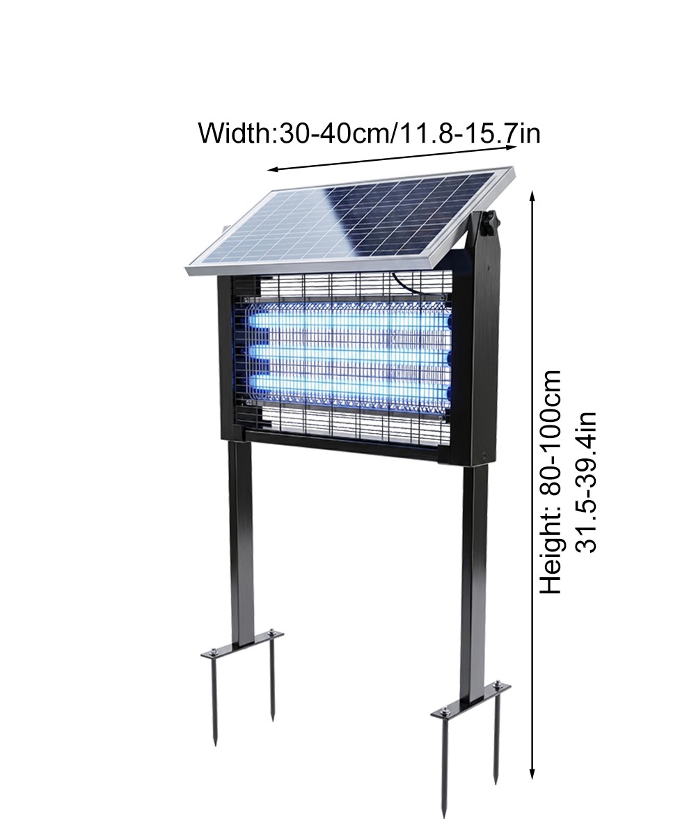 Waterproof Solar Bug Zapper Outdoor 4500V Mosquito Zapper Electric Fly Zapper