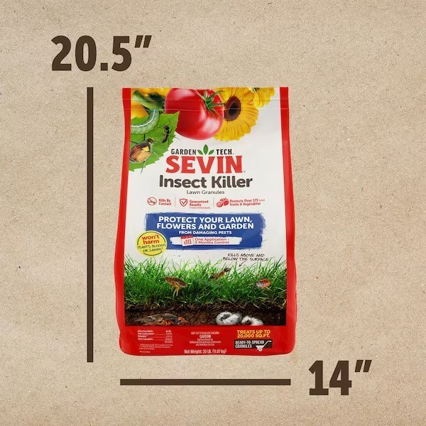 Sevin 20lbs Upto 20,000 sq ft. Lawn & Garden Insect Killer Ready to Use Granules