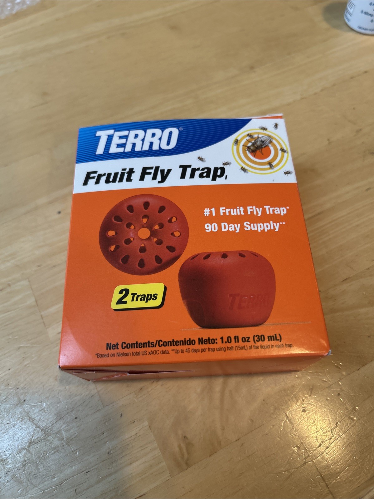 TERRO Indoor Fruit Fly Trap with Built in Window 2 Traps + 90 day Lure Supply