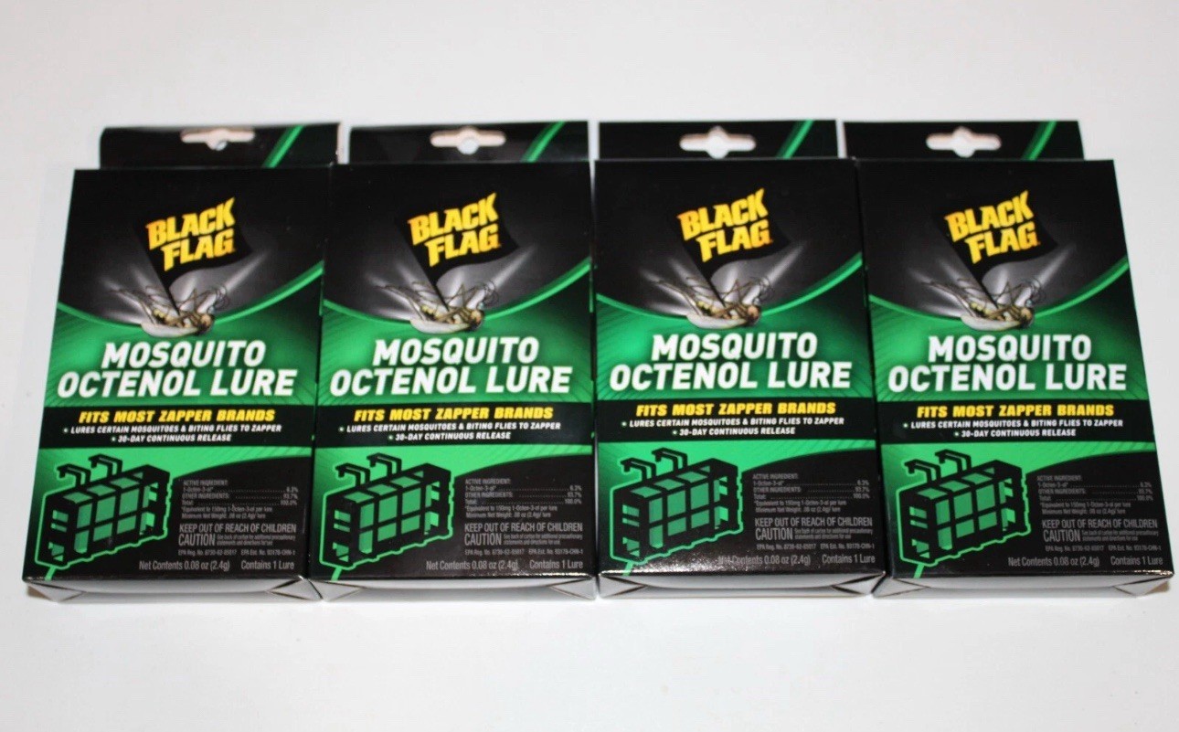 🔥(4-PACK) Black Flag Mosquito Octenol Lures BZ-OCT1 Fits Most Zapper Brands NEW