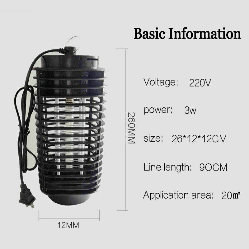 LED Electric Mosquito Killer Night Lamp Insect Repellent Zappers EU/US Plug