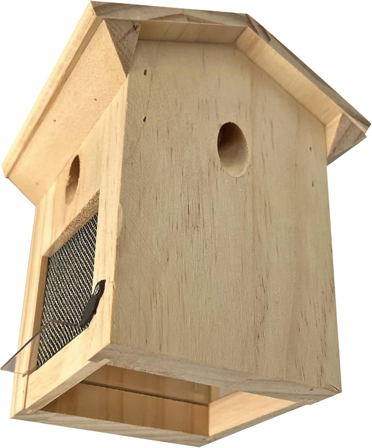 Carpenter Bee Traps for Outside, Piched Roof Nature Hanging Wood Boring Bee Trap