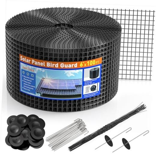 6 inch x 100ft Solar Panel Bird Guard, Wire Mesh Critter Guard for 6IN x 100FT