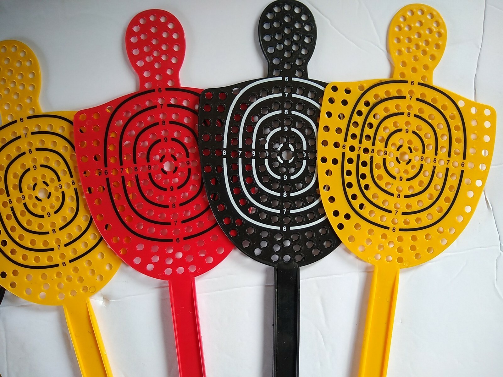 Fly/Bug Swatter Bullseye By Woodland Creek (6) Pack Yellow Red Black Plastic