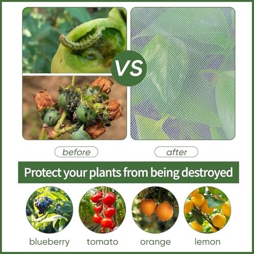 Garden Netting, 1 pcs, 1.9 X 2.6 FT, Featuring Drawstring 1.9 X 2.6 FT (1 PCS)