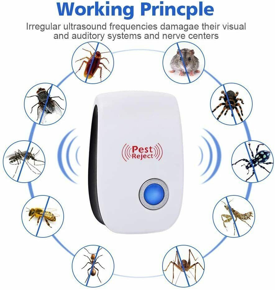 10PACK Ultrasonic Pest Repeller Control Electronic Repellent Mice Bug Rat Reject