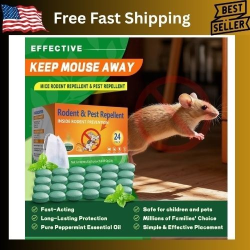 Natural Rodent Repellent Peppermint Sachets 24 Pack Mouse Mice Pest – US