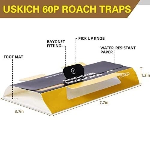 20 Pack Roach Traps Cockroach Traps Indoor Home Glue Roach Traps Child & P