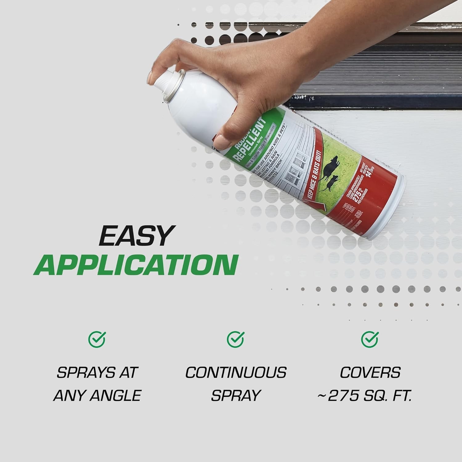Long-Lasting Rodent Repellent Spray – Child & Pet Safe, Rain-Resistant Formula