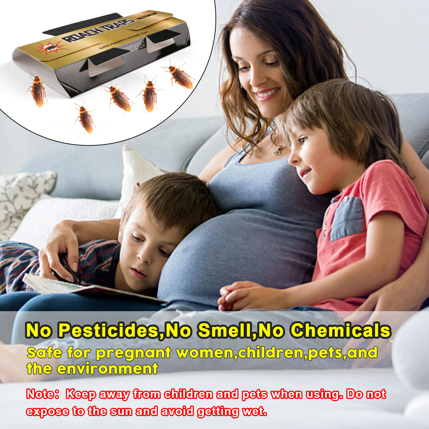 Heavy Duty Roach Glue Traps 5-20 PCS – Non-Toxic Cockroach Insect Catcher Indoor
