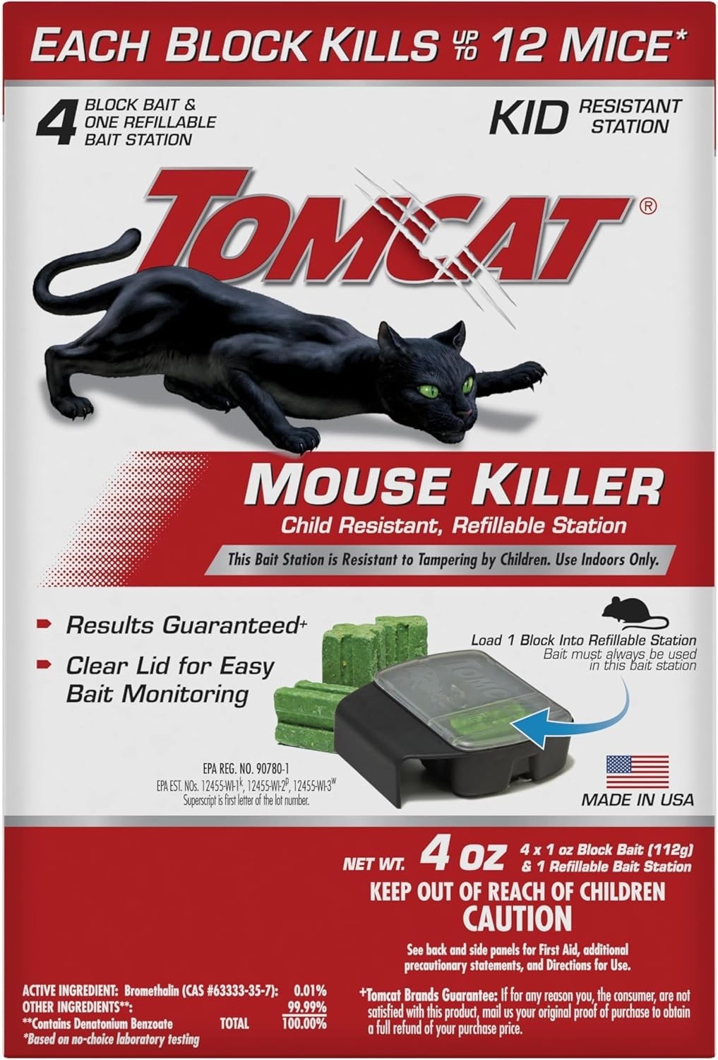 Mouse Mice Rat Killer 32 Blocks Bait Poison Rodent Station Trap Tomcat Control