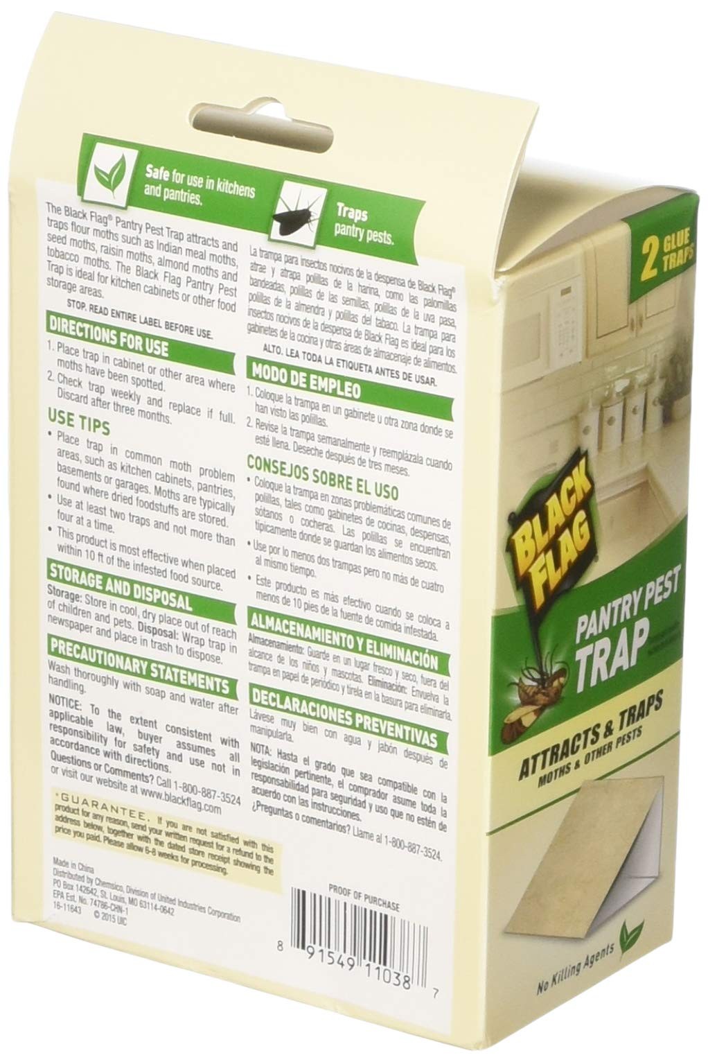 Black Flag Pantry Pest Traps – 8 Total(4 Packages with 2 Each)