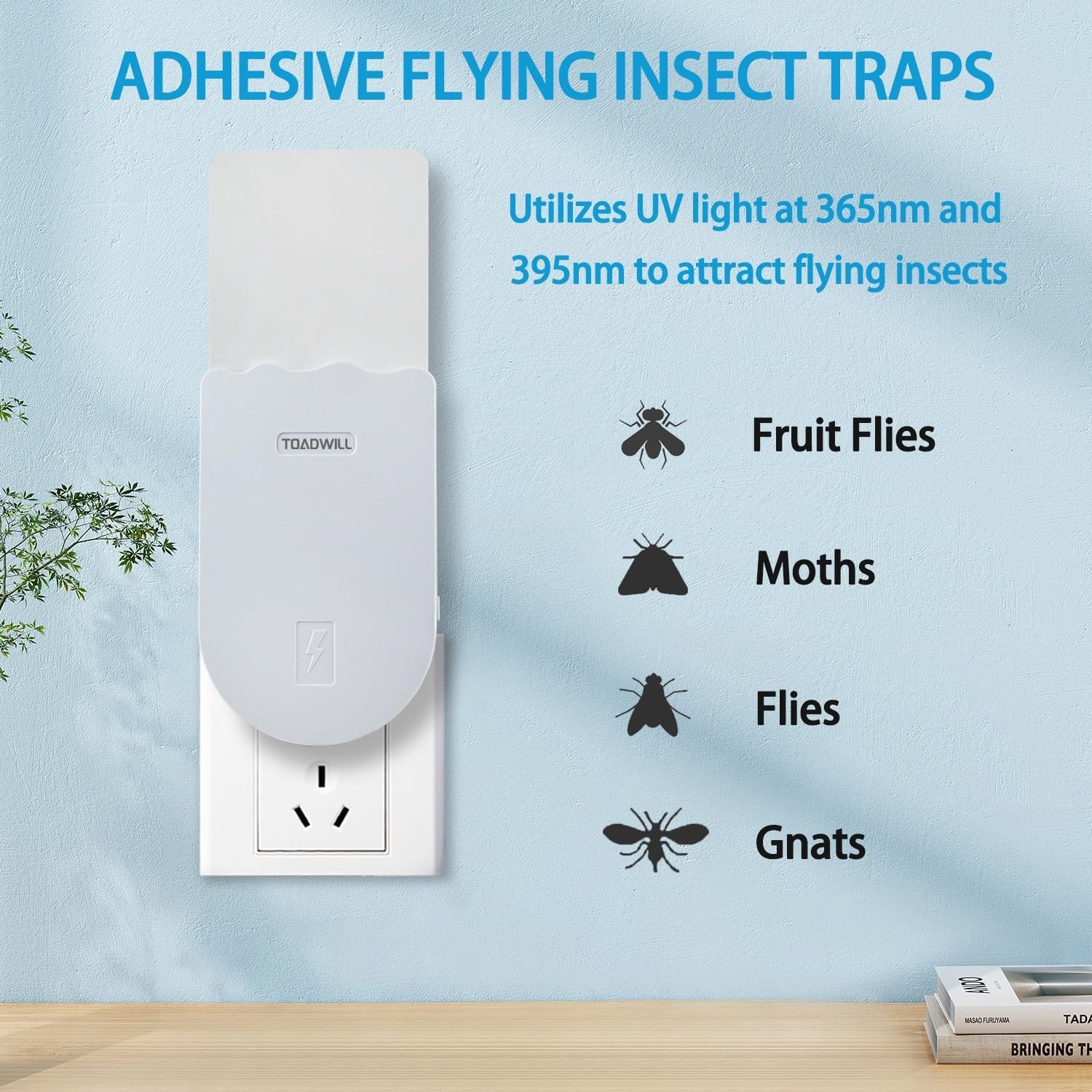 Stylish Indoor Mosquito and Gnat Trap – UV Light Technology with 5 Refills