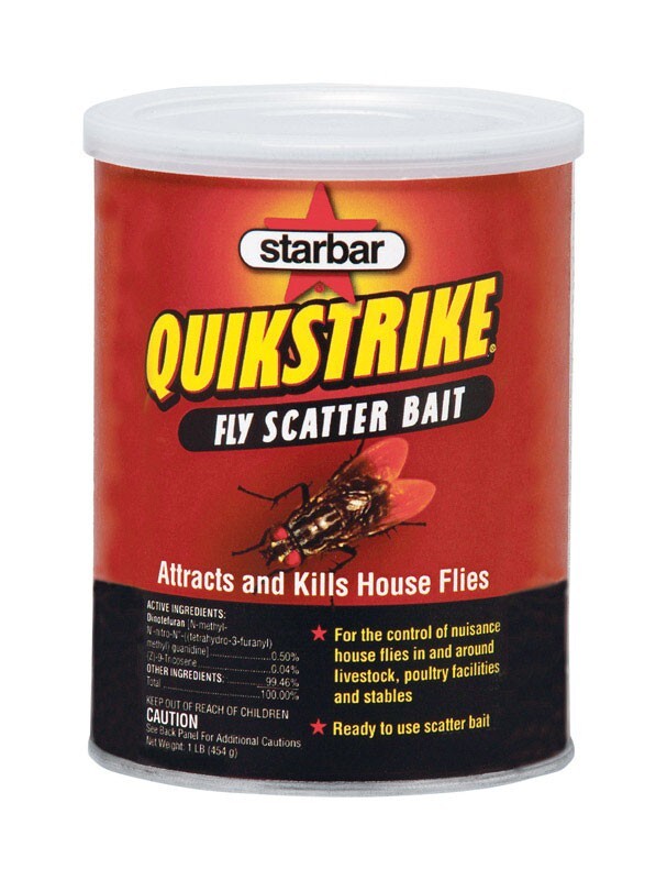 Starbar Quikstrike Fly Scatter Bait Attracts and Kills House Flies 1 lb Granules
