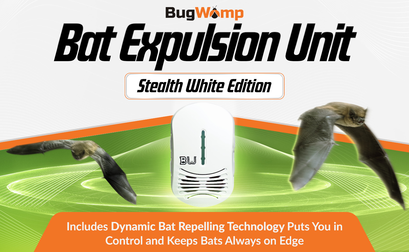 -USED- BugWomp Bat Expulsion Unit with Dynamic Repellent Technology (White)