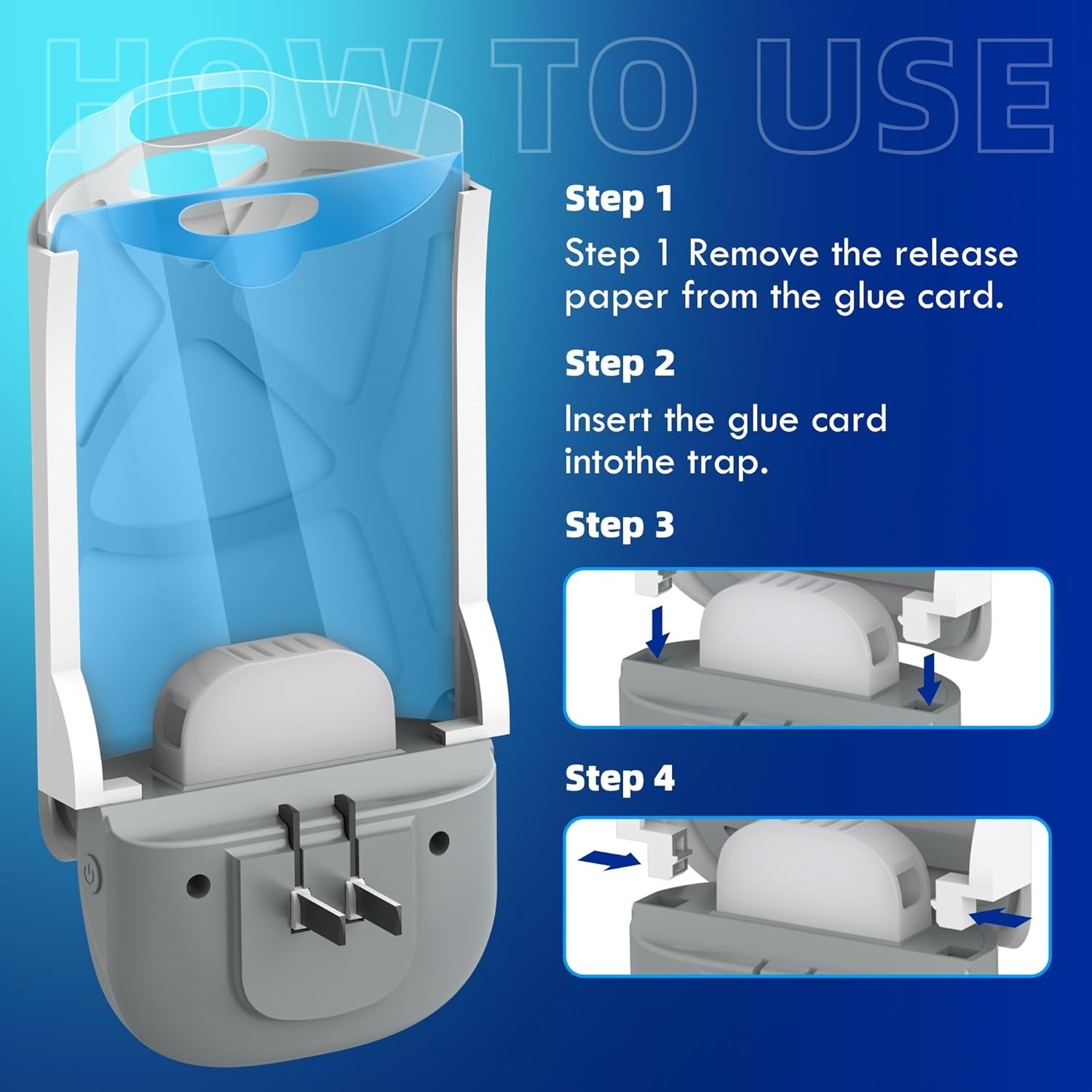 Indoor UV Light Fly Trap with Replacement Cards for Fruit Flies & Gnats