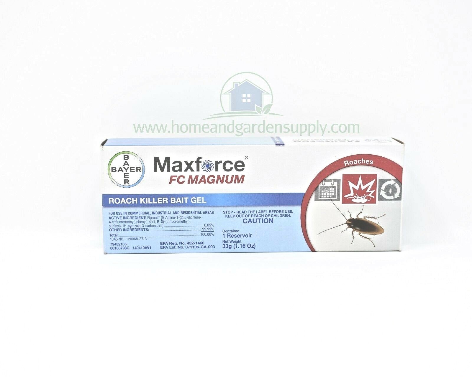 Bayer Maxforce FC Magnum 33 gram Roach Gel Bait Cockroaches German American