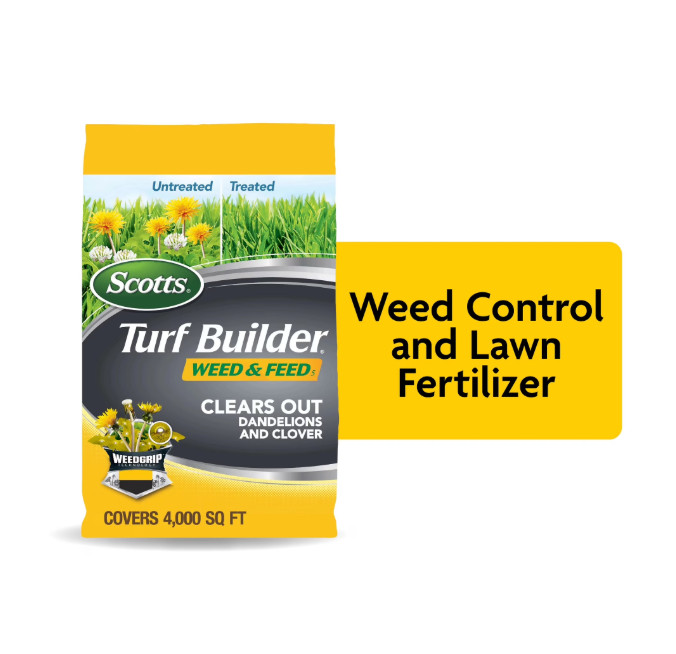 Scotts Turf Builder Weed & Feed Controls Dandelion 4,000 sq ft 11.32 lbs