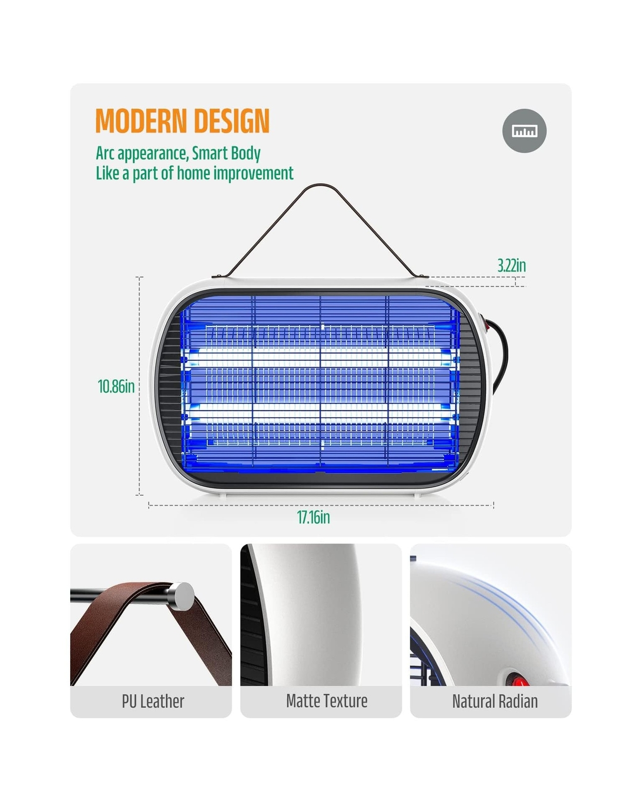Buzbug Electric Bug Zapper 5000 Sq. Ft. Modern and Stylish 20W Insect Killer …