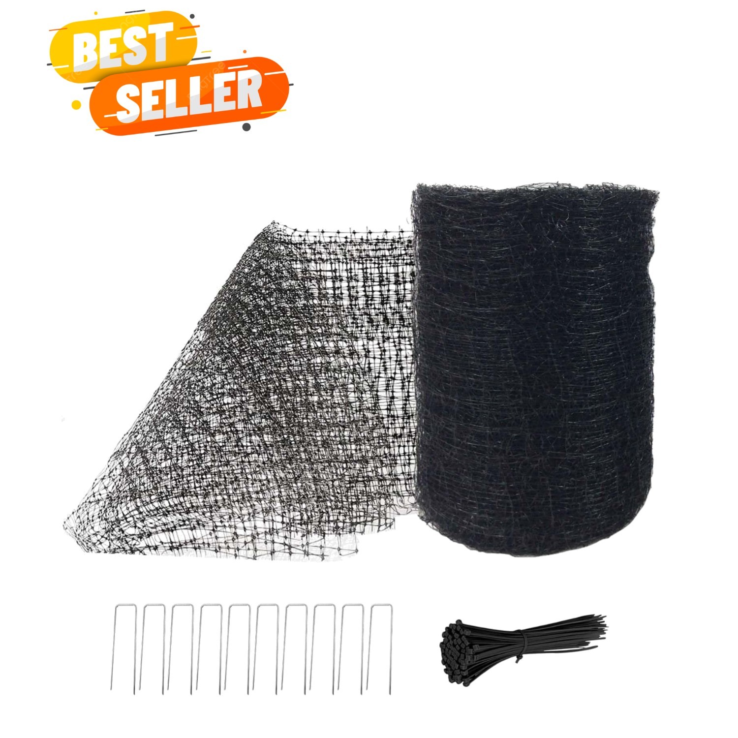 Reusable Black Polypropylene Deer Fence Netting – 7 ft x 100 ft for Plants
