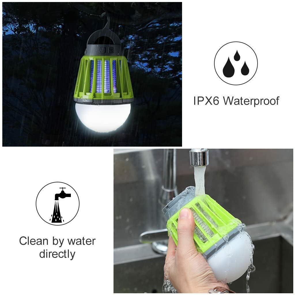 Bug Zapper Light Outdoor Mosquito Insect Fly Killer Lamp Traps with LED Lantern