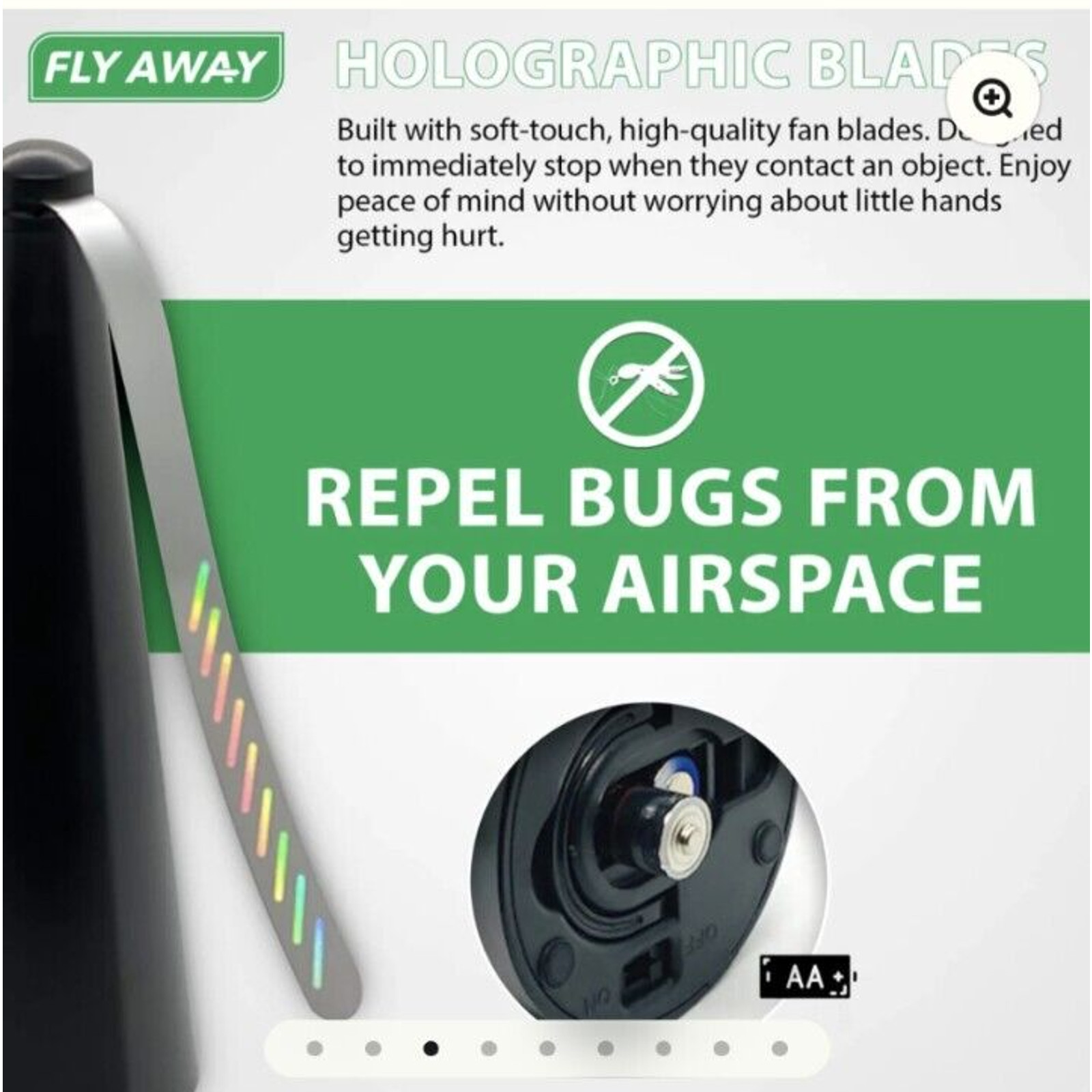 Fly Away Pest Repellent Fan Keep Pests Away From Outdoor/Indoor Tables Picnics