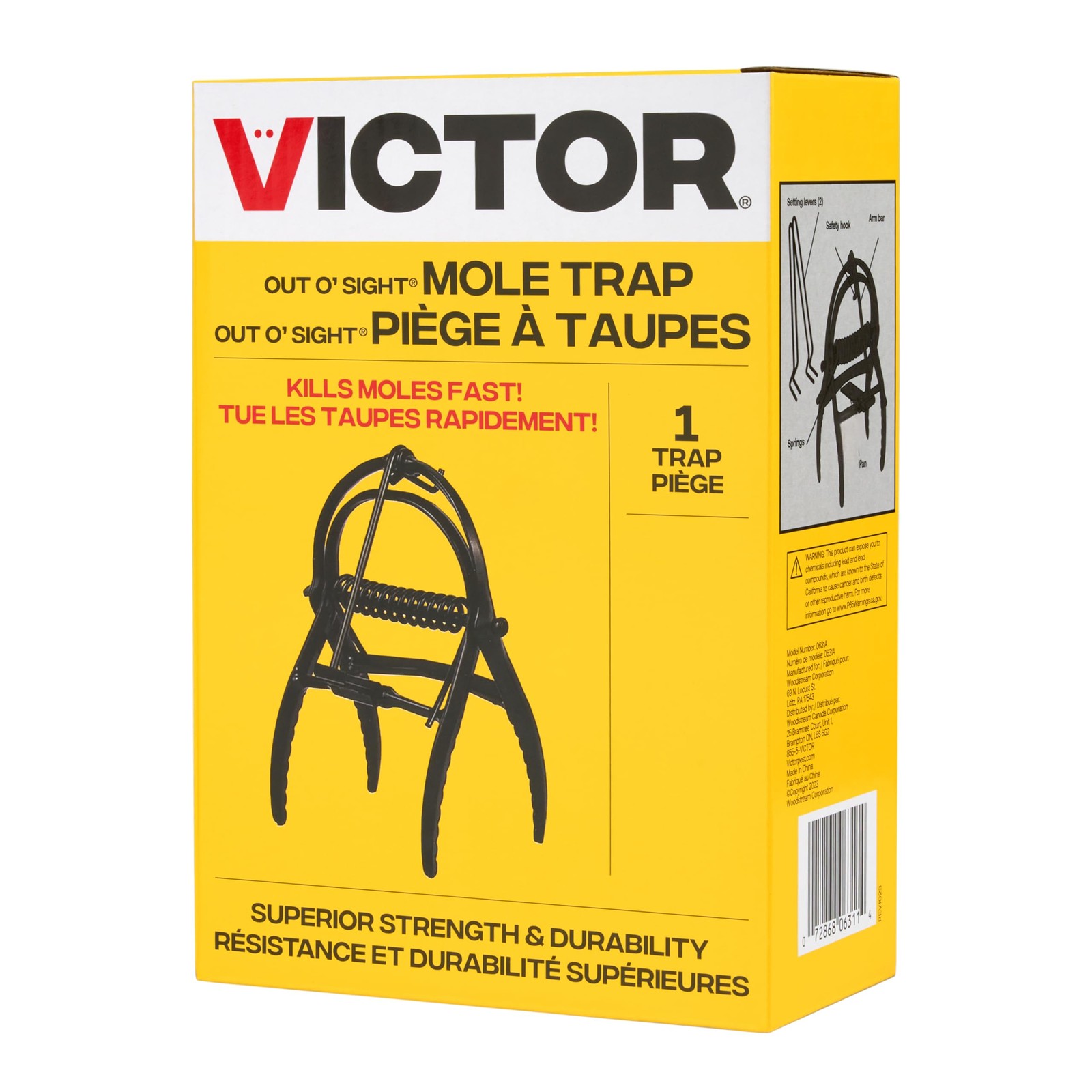 Victor Out O’Sight Mole Trap – Control Device for Lawns, Gardens, Black