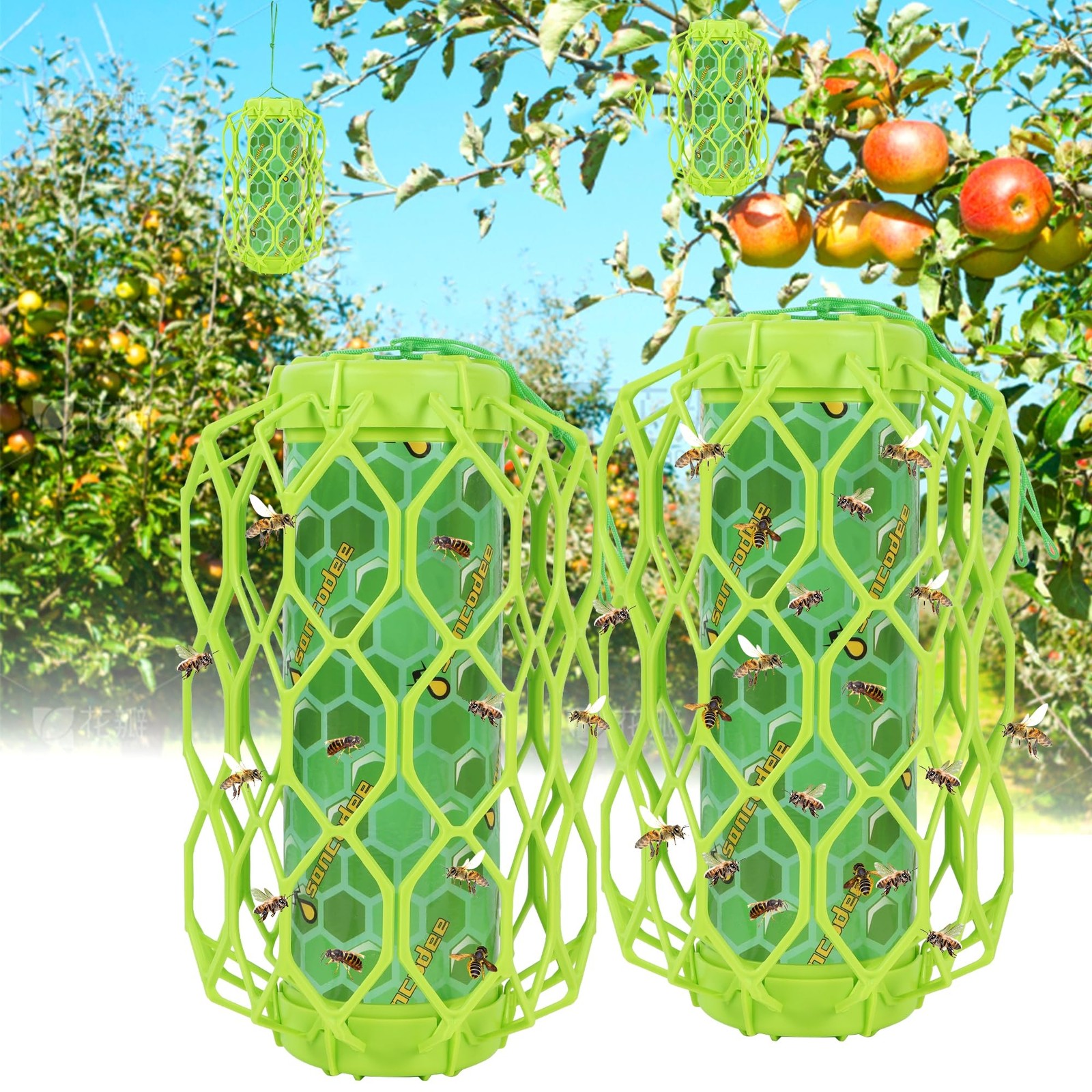 2 Pack Upgraded Wasp Trap Outdoor Hanging, Carpenter Bee and Hornet Catcher, …