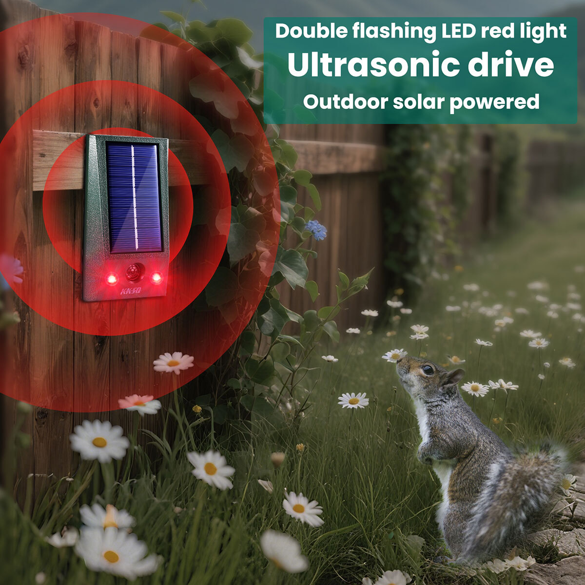 4Pcs Solar Wild Animal Repeller Garden Field Skunk Deer Owl Deterrent In/Outdoor