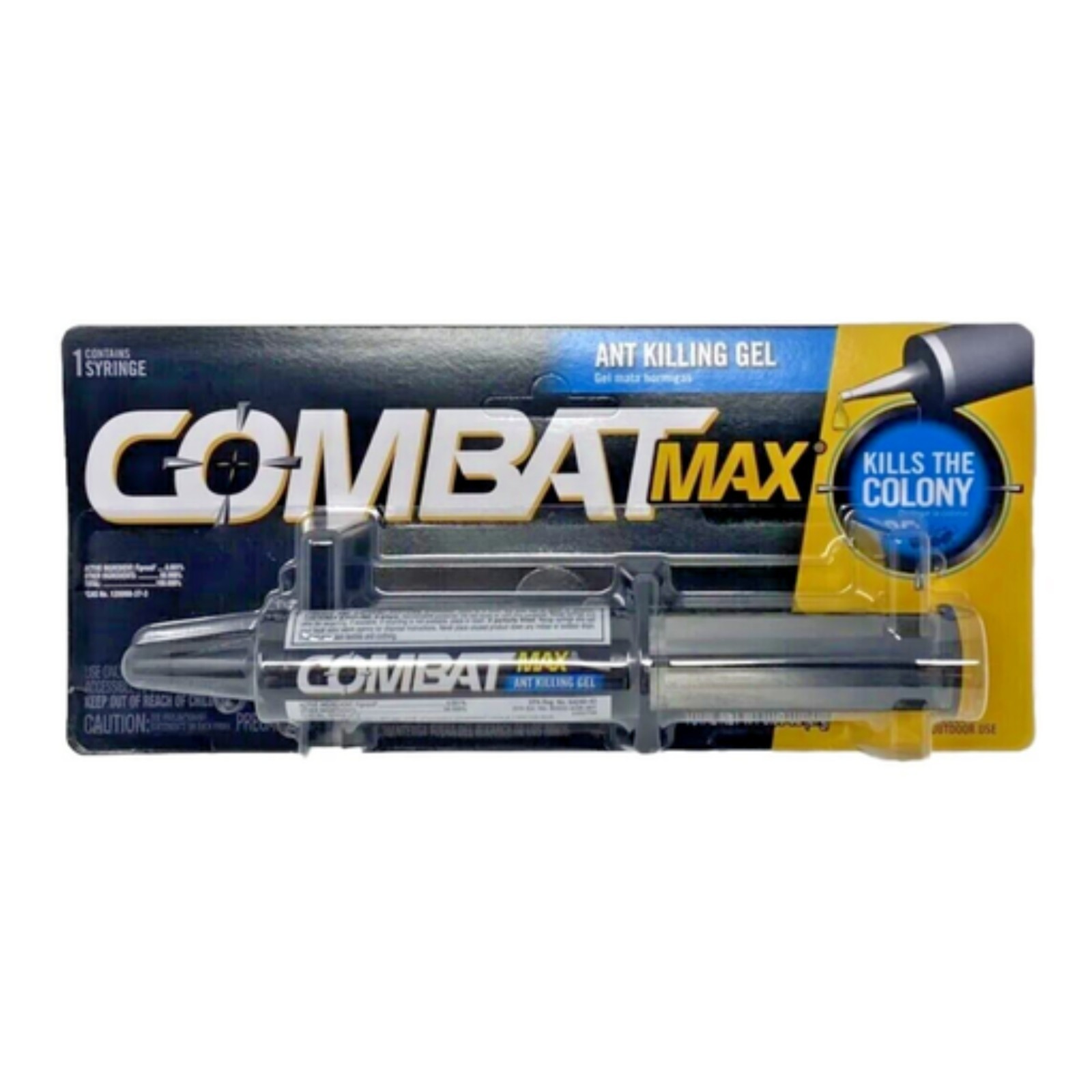 Combat Max Indoor and Outdoor Ant Killing Gel, 1 Syringe, 0.95oz (27g)