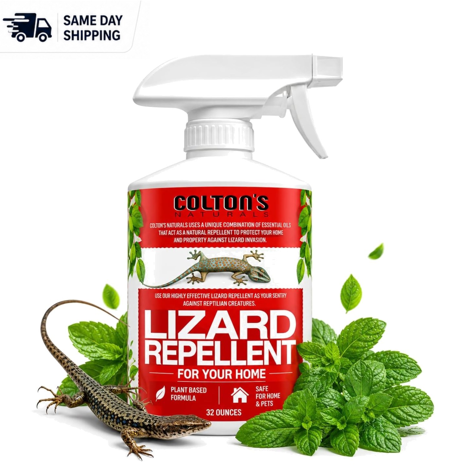 Cinnamon & Peppermint Lizard Spray – 32 Oz, Perfect for Indoor and Outdoor Areas