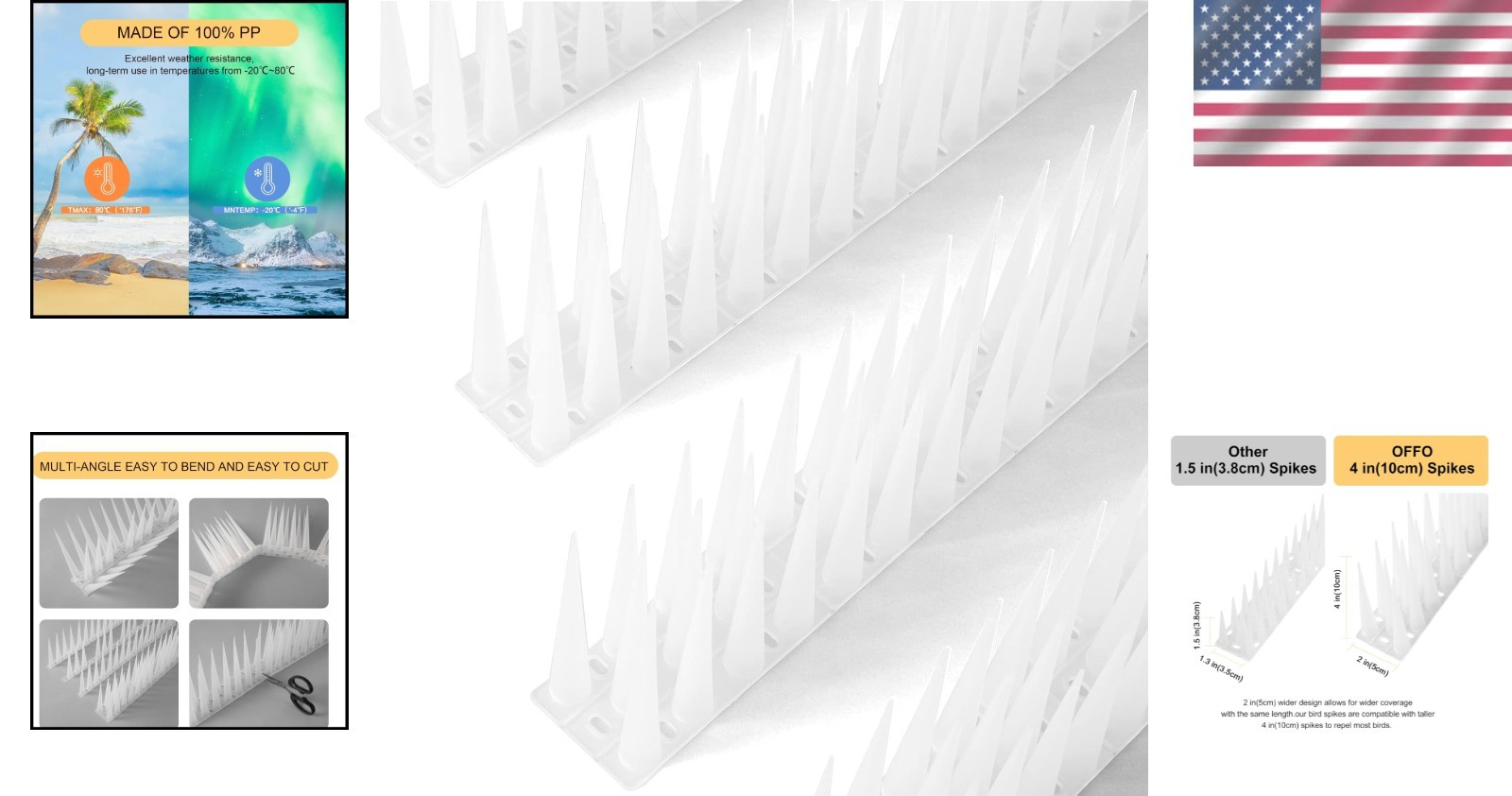 Modern Bird Spike Kit – 20ft Coverage – Resistant Material