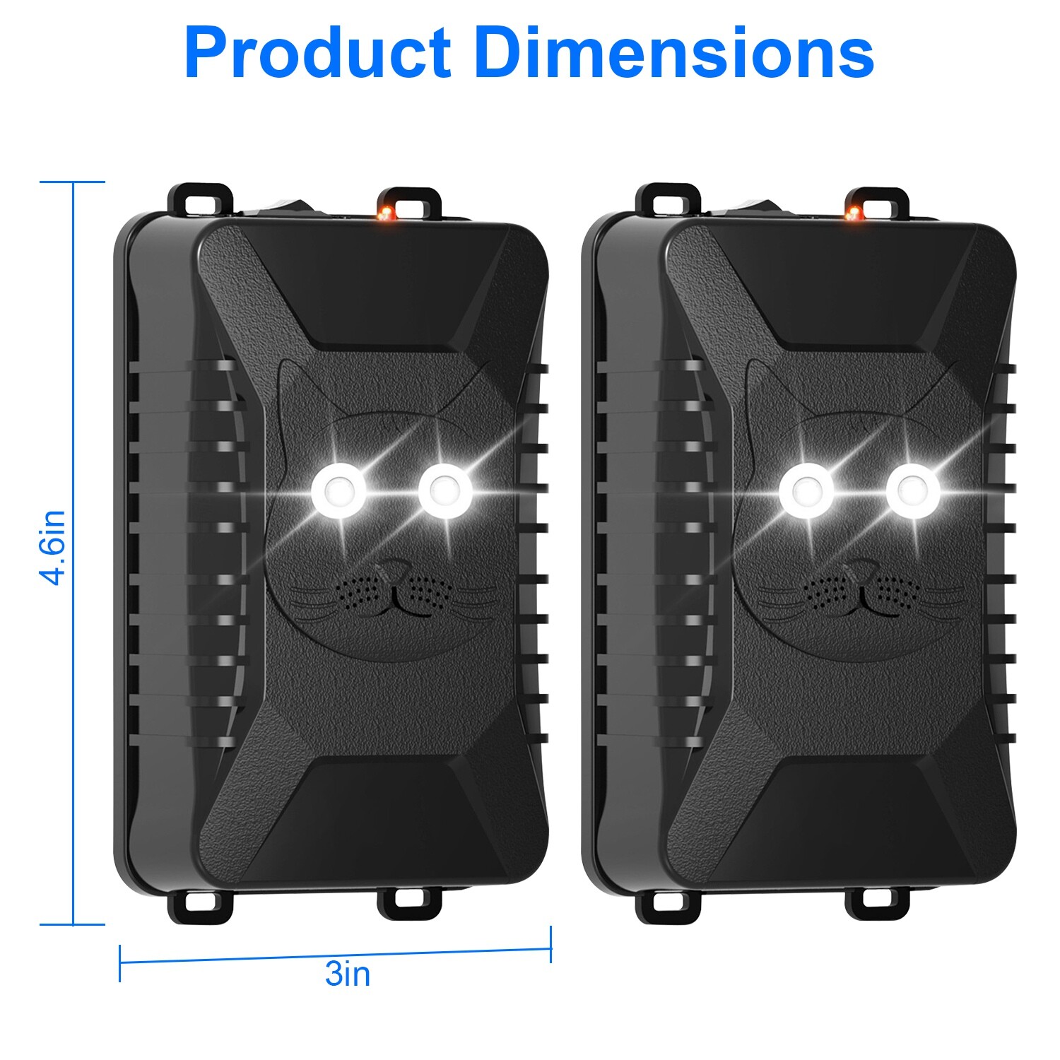 2 Pack Ultrasonic Rodent Repellent for Car Engines Under Hood Animal Repeller