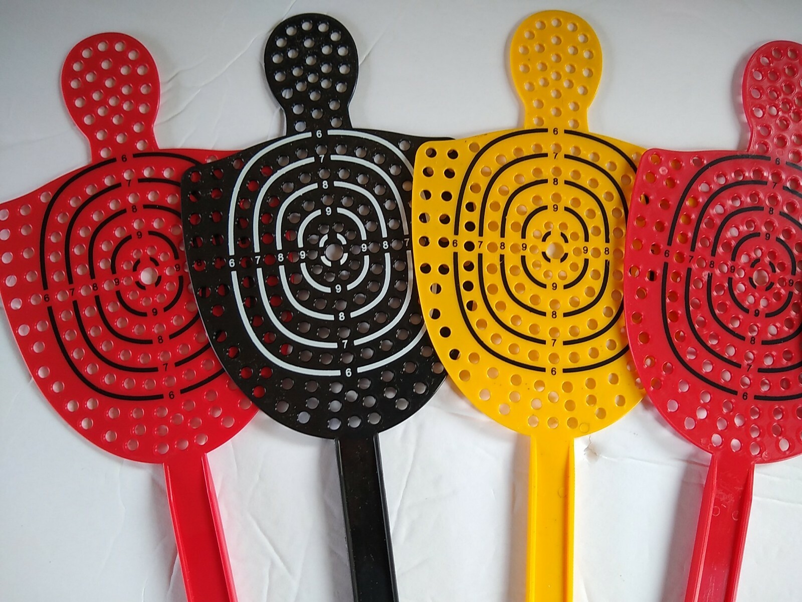 Fly/Bug Swatter Bullseye By Woodland Creek (6) Pack Yellow Red Black Plastic