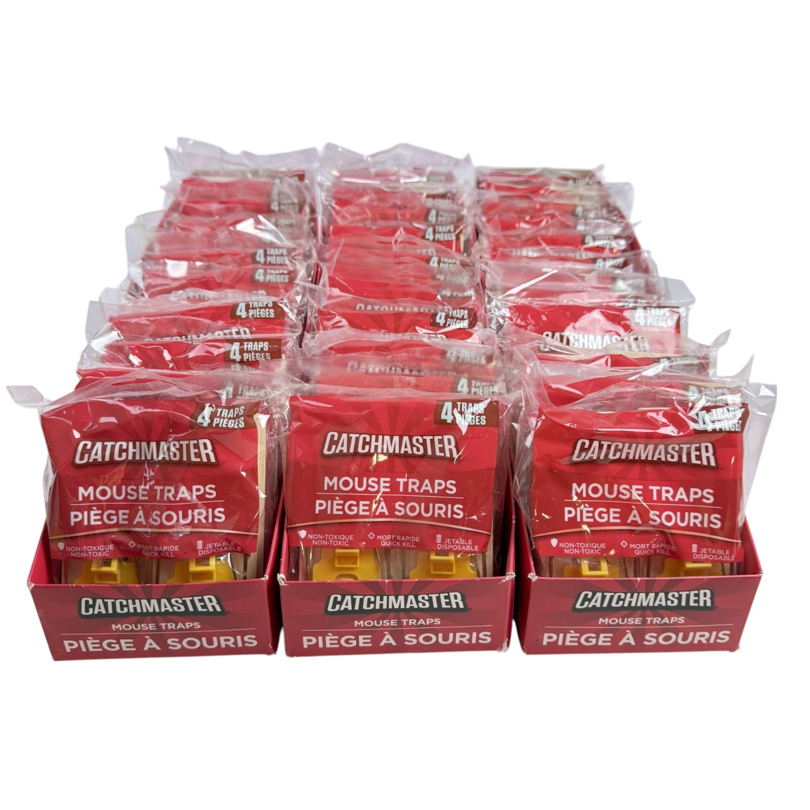 144-Count Catchmaster Mouse Traps Disposable Traditional Kiln-Dried Wood