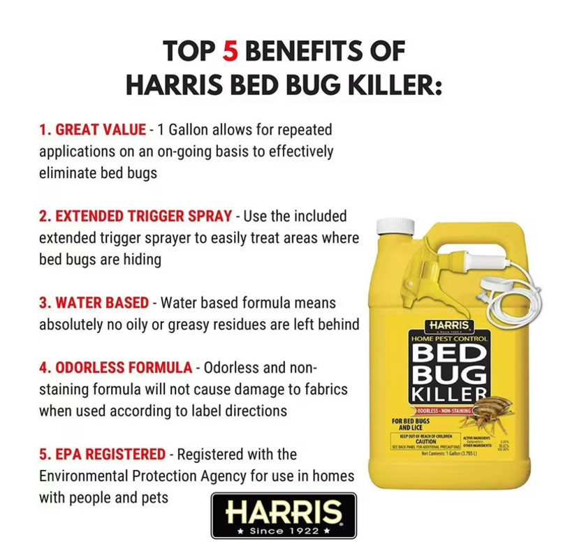 Pest Control Bed Bug Killer Spray 1 Gal. Odorless Non-Staining Indoor Liquid