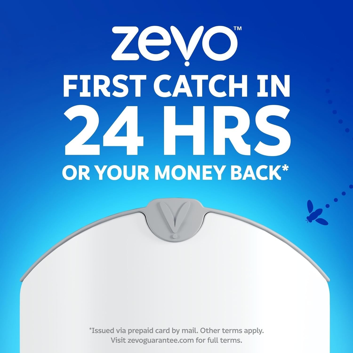 Zevo Flying Insect Trap (1 Plug-in Base + 3 Cartridges) Featuring Blue UV Light