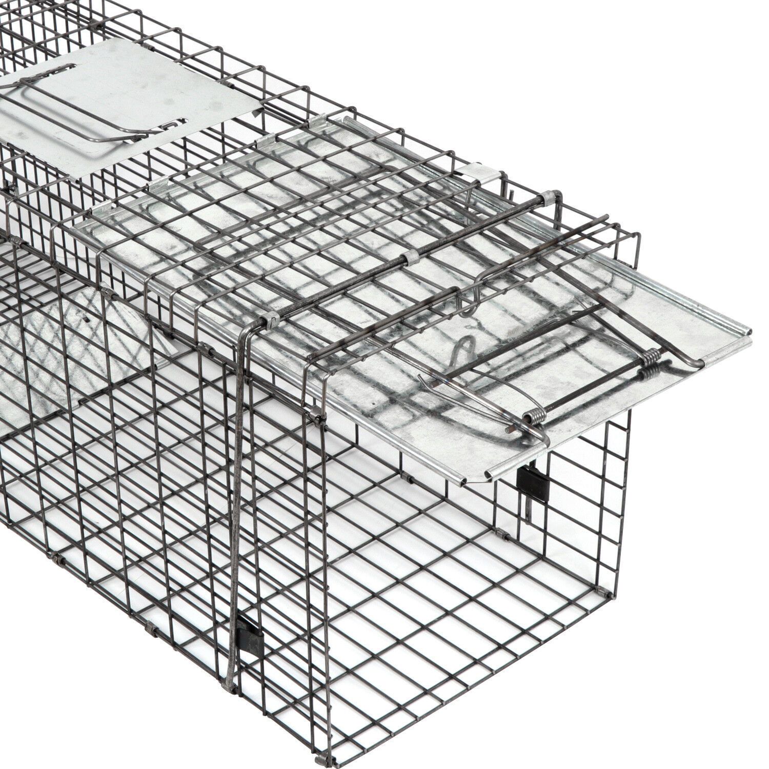 2PCS 32″ Humane Animal Live Trap Cage for Raccoons Rodent Control Stray Squirrel