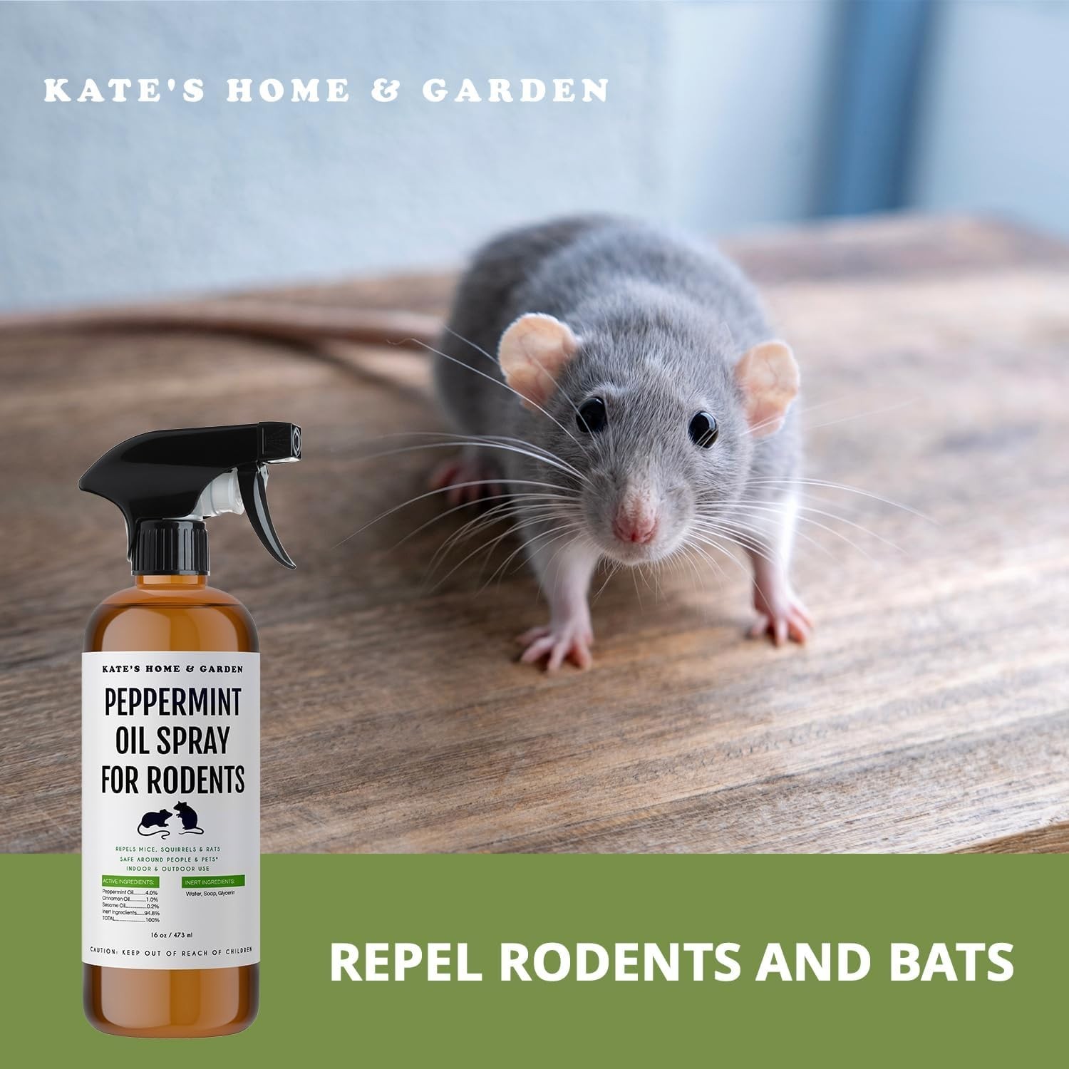 Peppermint Oil Spray, for Rodents Mice Raccoon Bat and, Squirrels Rodent Repelle