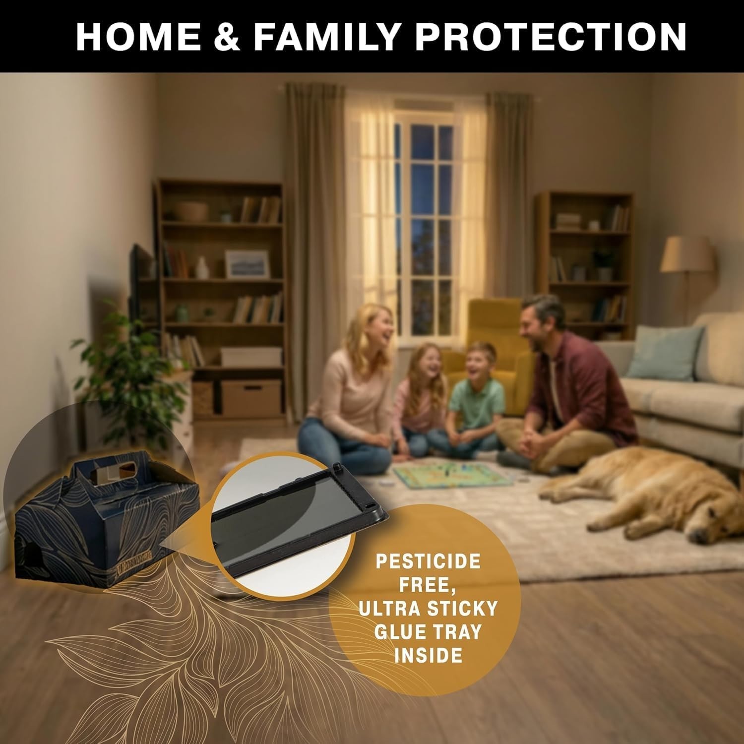 Child & Pet Safe Catch & Toss Mouse Glue Traps – 2-Pack, Easy No-Touch Disposal