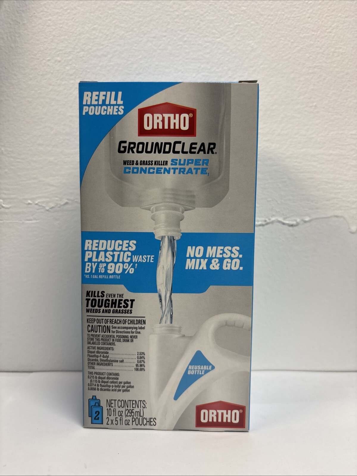 (Lot Of 2) Ortho GroundClear Weed & Grass Killer Super Concentrate Refill Pouch