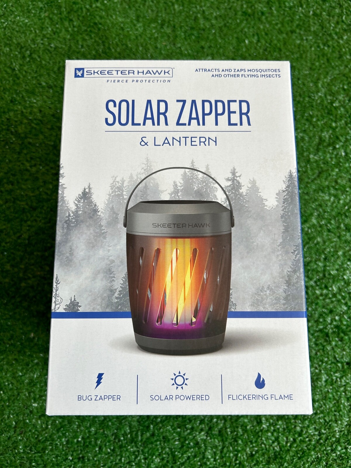 NEW Skeeter Hawk Solar Zapper and Lantern w/Flickering Flame # SKE-ZAP-1007 Nebo