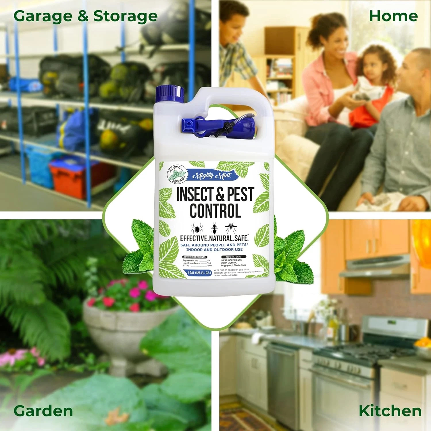 Gallon (128 Oz) Insect and Pest Repellent Peppermint Oil – Natural Spray for Spi