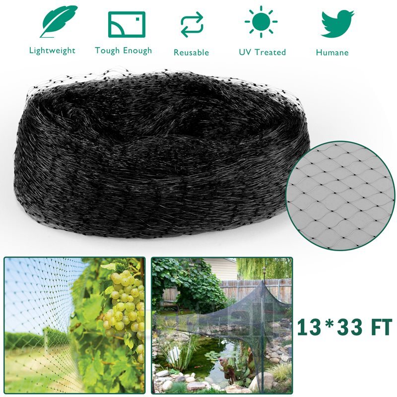 Heavy Duty Netting for Bird Poultry Aviary Game Pens 13x33FT Net Black Mesh