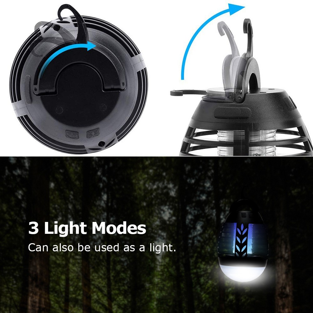 1/2 Pcs Camping Lantern Bug Zapper Rechargeable Tent Light Mosquito Killer,New,m