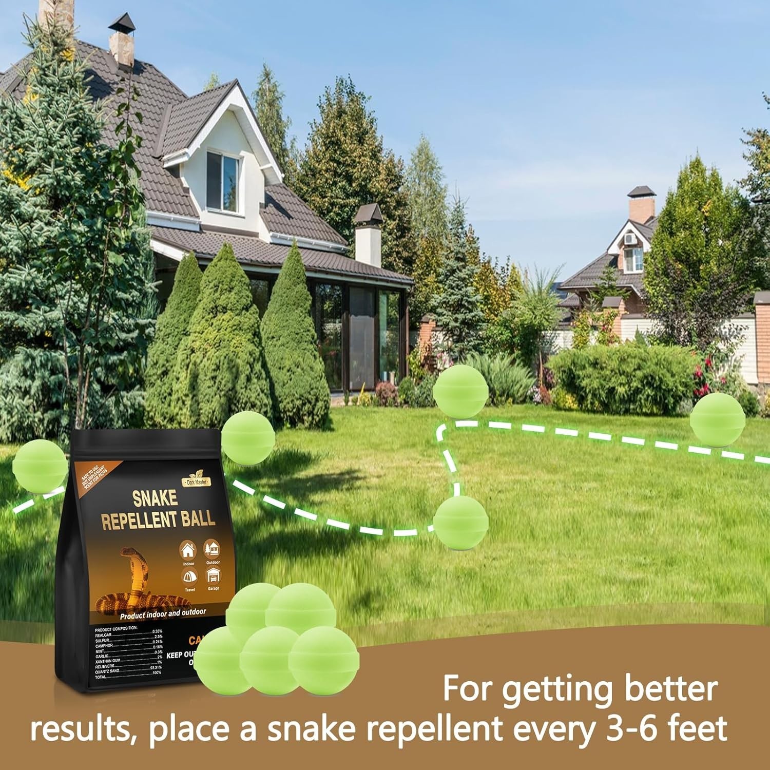 Natural Snake Repellent Granules 30 Pack – Powerful Outdoor Defense Formula