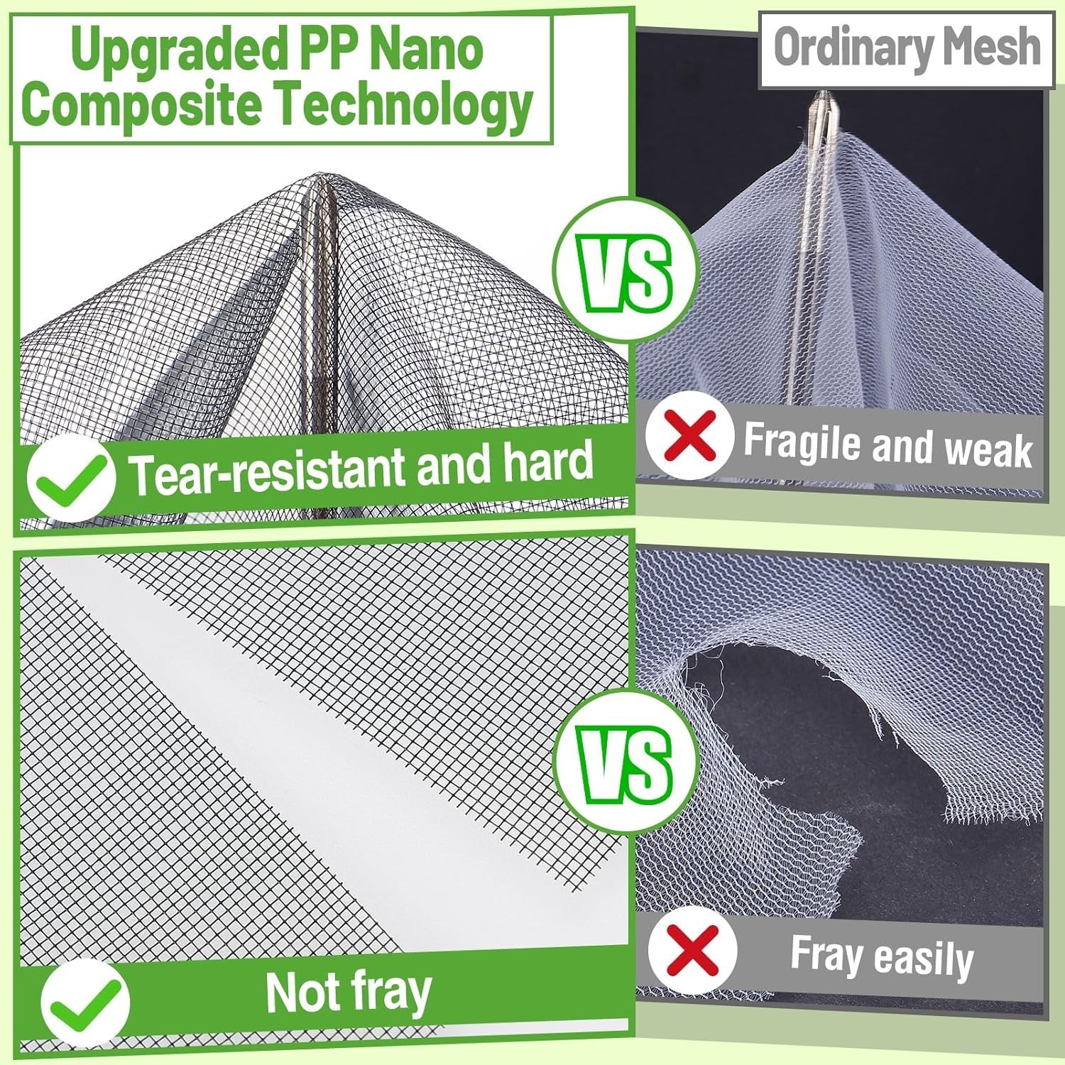 Stronger 10 x 12 ft Polypropylene Garden Net with 33% Shade for Protection