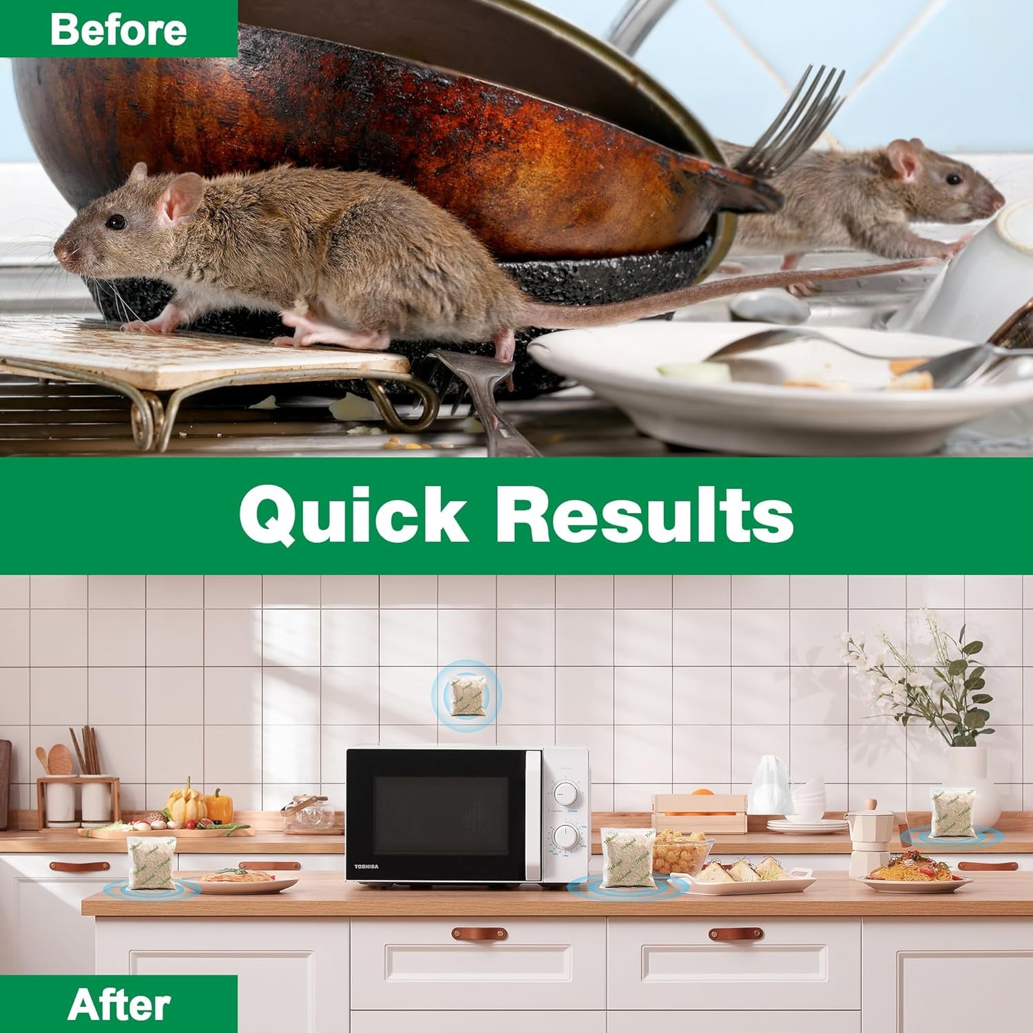12 Pack Vamoose Natural Rodent Pest Control Repellent Pouch Peppermint Oil