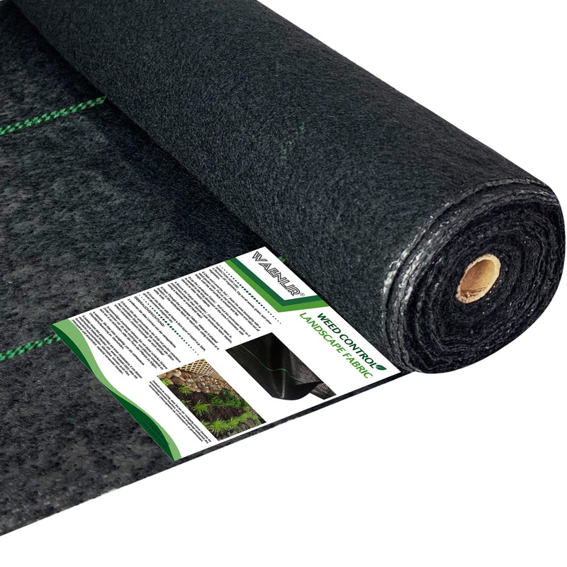 Waenlir 5.8Oz 5Ft X 100Ft Heavy Duty Landscape Fabric Weed Barrier Premium